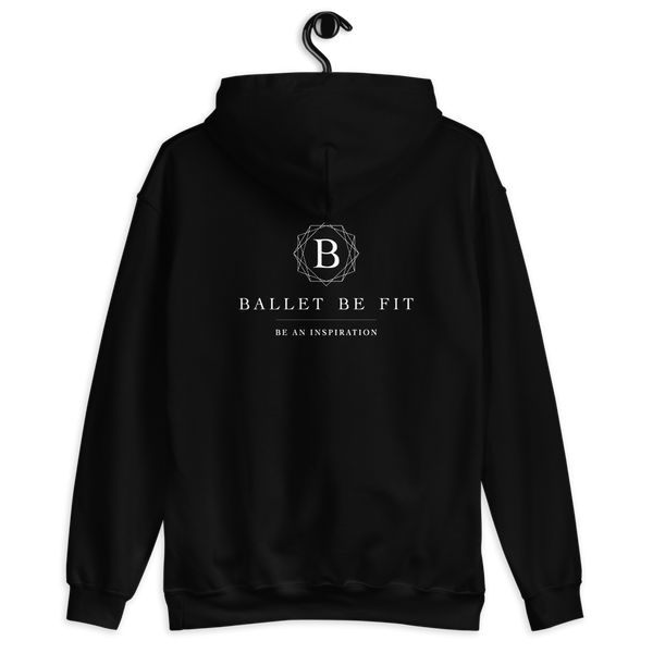 BalletBeFit Printed Back Unisex Hoodie Black